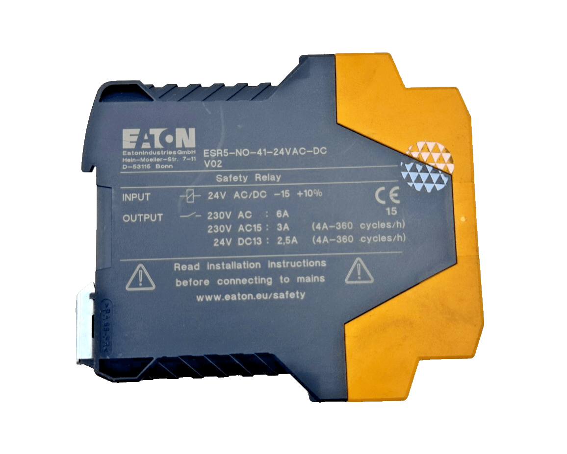 EATON ESR5 - NO - 41 - 24VAC - DC V02 SAFETY RELAY - KLR Automation