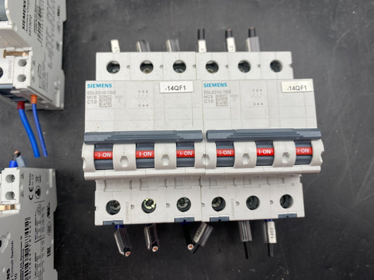 SIEMENS 5SL6310-7BB MCB C10 + 5SY4310-7 MCB C10 + 5SY4110-7 MCB C10 +5SY6110-7
