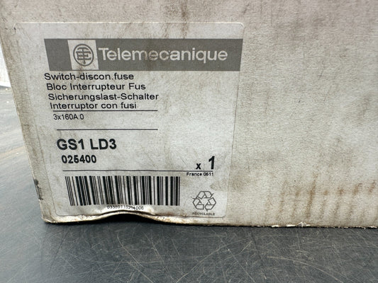 TELEMECANIQUE GS1 LD3 025400 BLOC INTERRUPTEUR FUSIBLE - KLR Automation