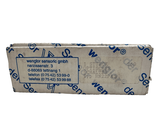 WENGLOR SENSORIC HN22PA2 REFLEX SENSOR x3pc - KLR Automation