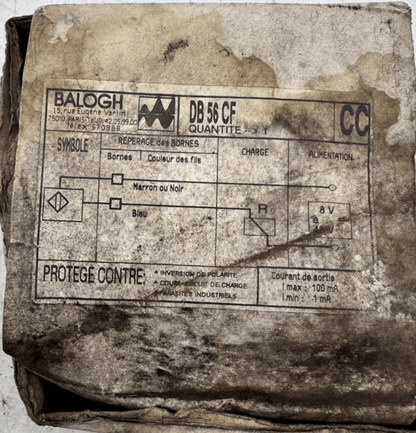 BALOGH DB56CF DB56CF8 48 CAPTEUR DE PROXIMITE NEW OLD STOCK - KLR Automation