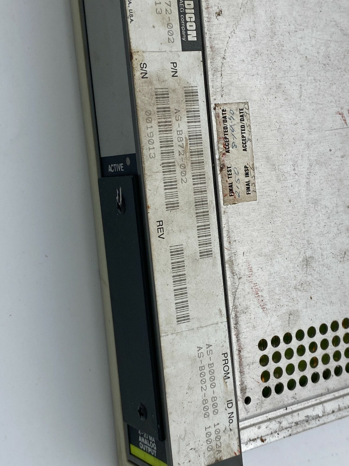 GOULD MODICON Analog Output B872: AS - B872 - 002 - KLR Automation