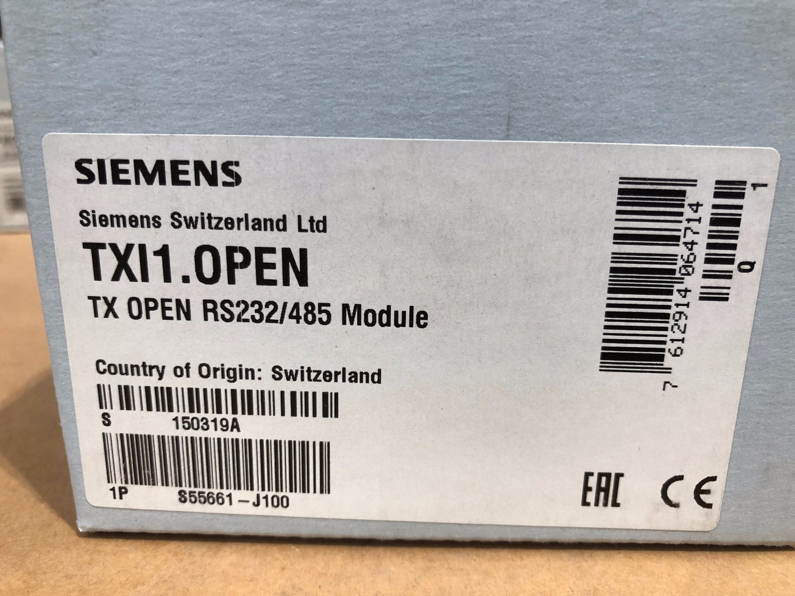 SIEMENS DESIGO TXI1.OPEN TX Open Module RS - 232 / RS - 485 - KLR Automation