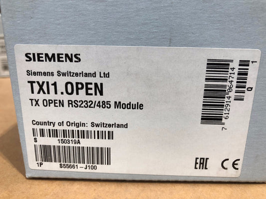 SIEMENS DESIGO TXI1.OPEN TX Open Module RS - 232 / RS - 485 - KLR Automation