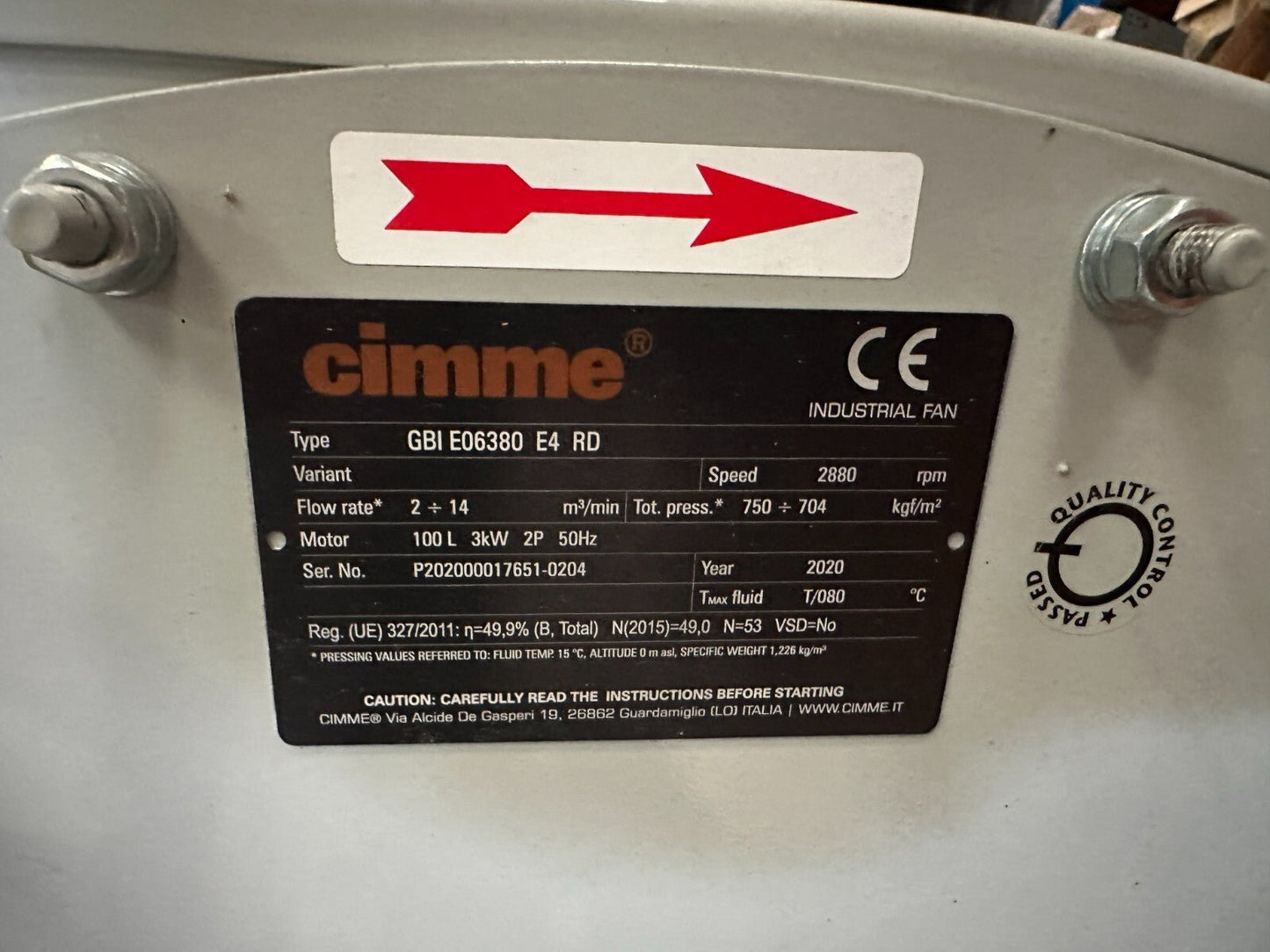 CIMME GBI EE06380 E4 RD VENTILATEUR + MOTEUR ELECTRO ADDA T3A100L - 2 - KLR Automation