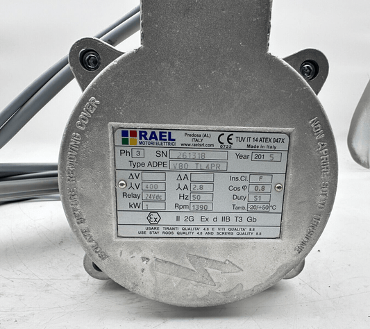 RAEL V80 TL4PR 3PH 1kW 1390/min 2.8A - KLR Automation