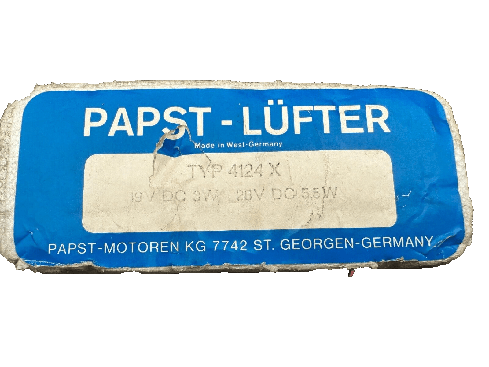 PAPST - LUFTER TYP 4124X 19VDC 3W 28VDC 5.5W VENTILATEUR - KLR Automation