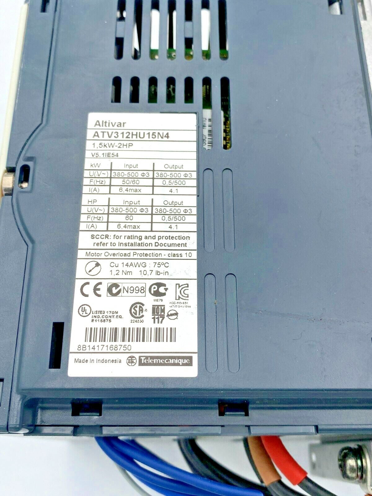 SCHNEIDER TELEMECANIQUE ATV312HU15M4  DRIVE ATV31 