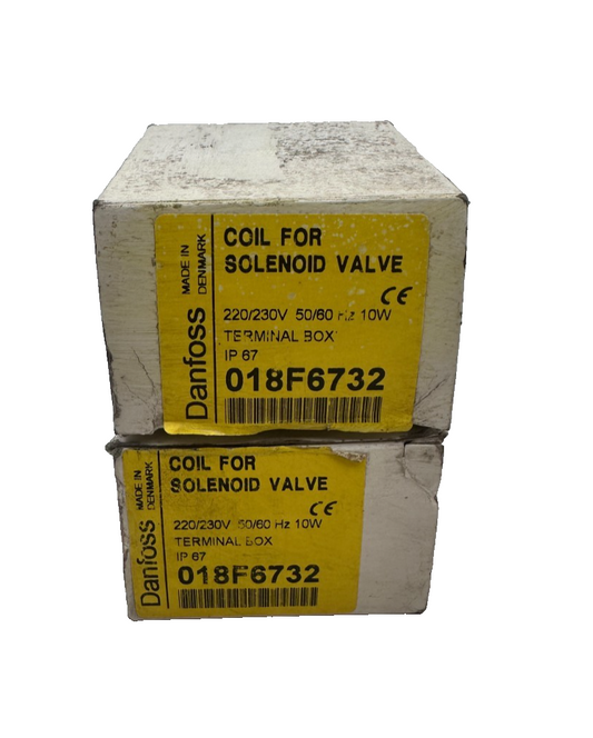 DANFOSS 018F6193 018F6732 220/230V 10W COIL FOR SOLENOID VALVE x2pc