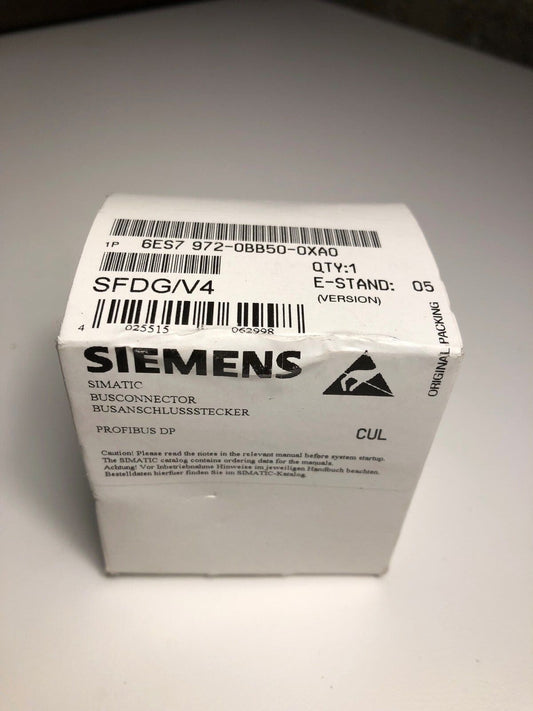 SIEMENS SIMATIC 6ES7 - 972 - 0BB50 - 0XA0 Connector 6ES79720BB500XA0 - KLR Automation