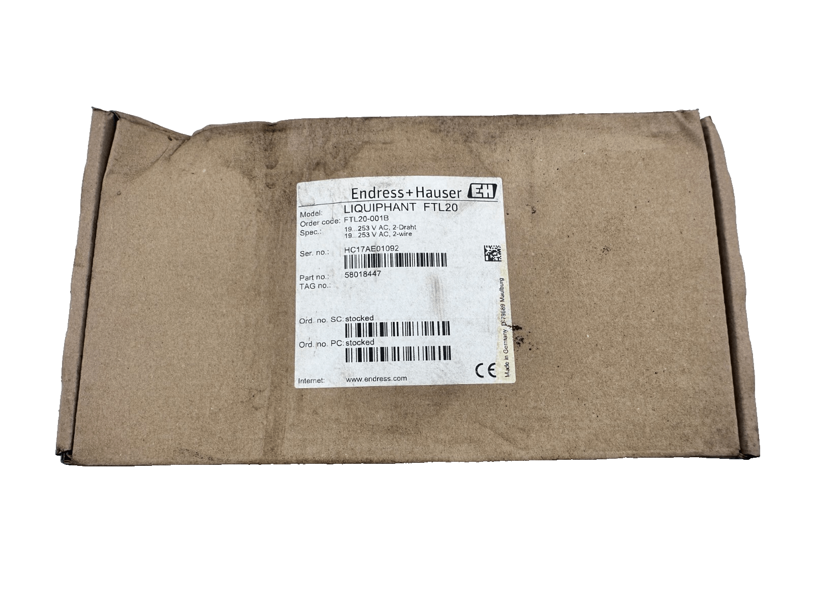 ENDRESS+HAUSER LIQUIPHANT FTL20 FTL20 - 001B LEVEL LIMIT SWITCH - KLR Automation