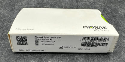 PHONAK SLIM L90 - R LEFT 050 - 0850 - 3A GRAPHITE APPAREIL AUDITIF NEUF BOITE OUVERTE - KLR Automation