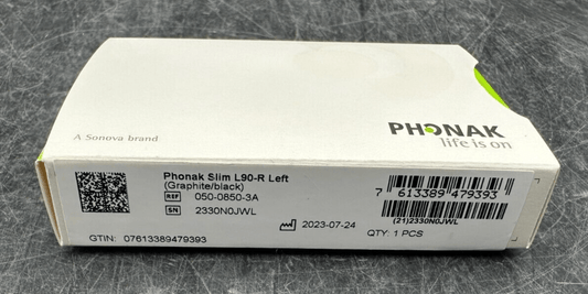 PHONAK SLIM L90 - R LEFT 050 - 0850 - 3A GRAPHITE APPAREIL AUDITIF NEUF BOITE OUVERTE - KLR Automation