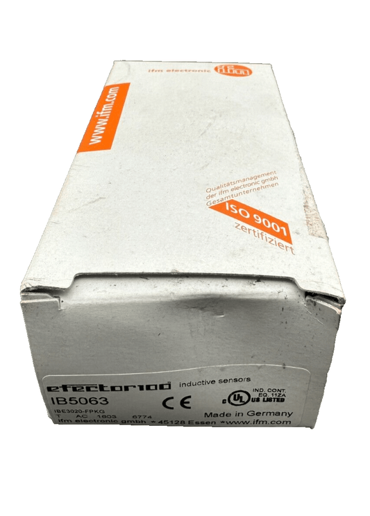 IFM IB5063 IBE3020 - FPKG INDUCTIVE SENSOR x1pc - KLR Automation