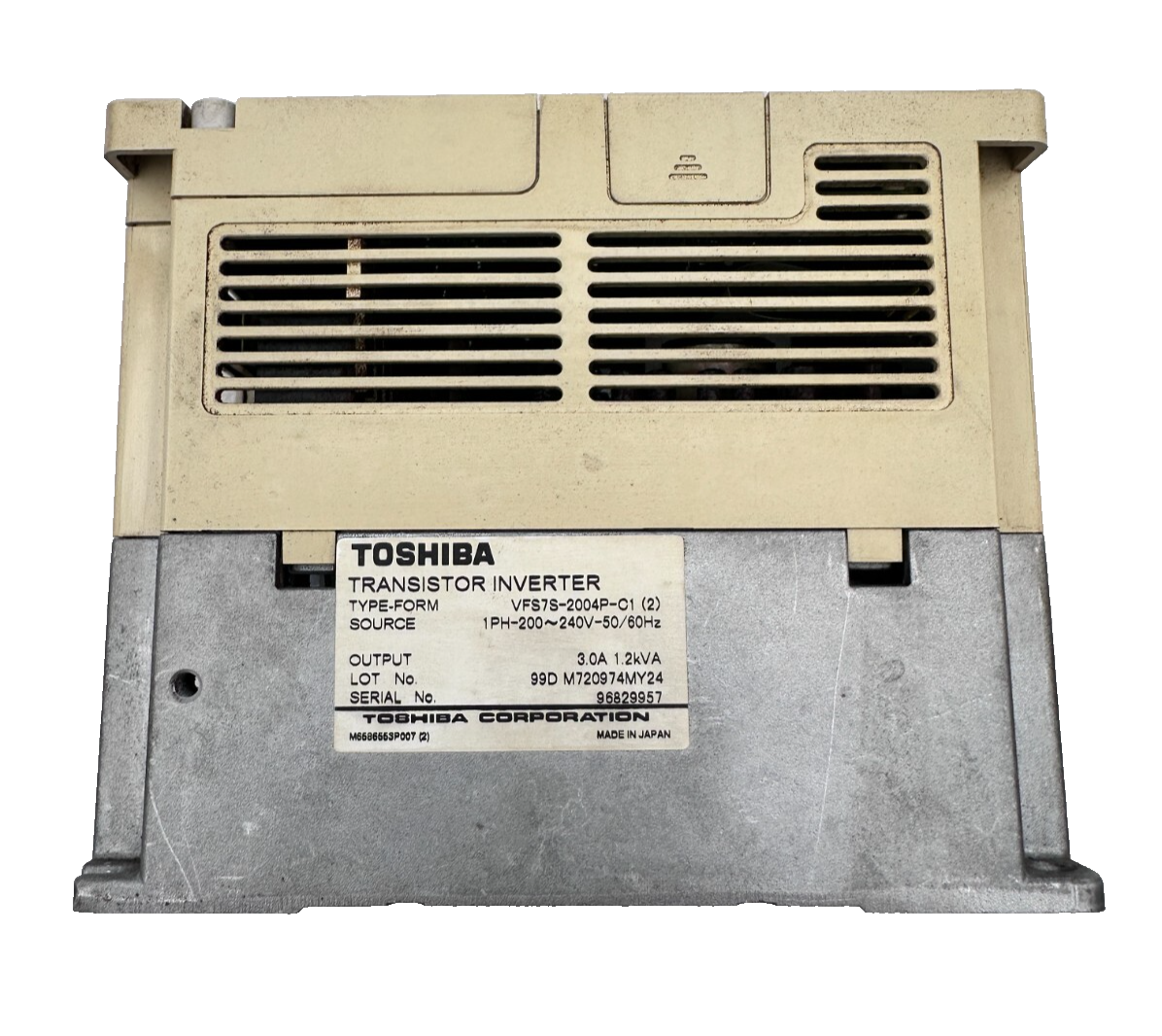 TOSHIBA VF-S7 VFS7S-2004P-C1 TRANSISTOR INVERTER 1PH 200V 0.4kW