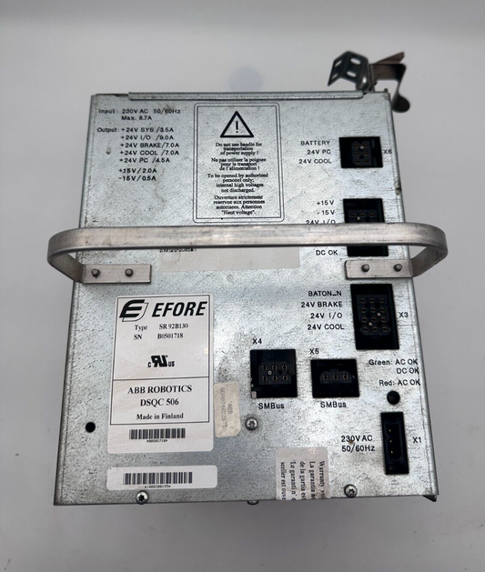 ABB DSQC 506 SR92B130 3HAC 4297-1 ALIMENTATION