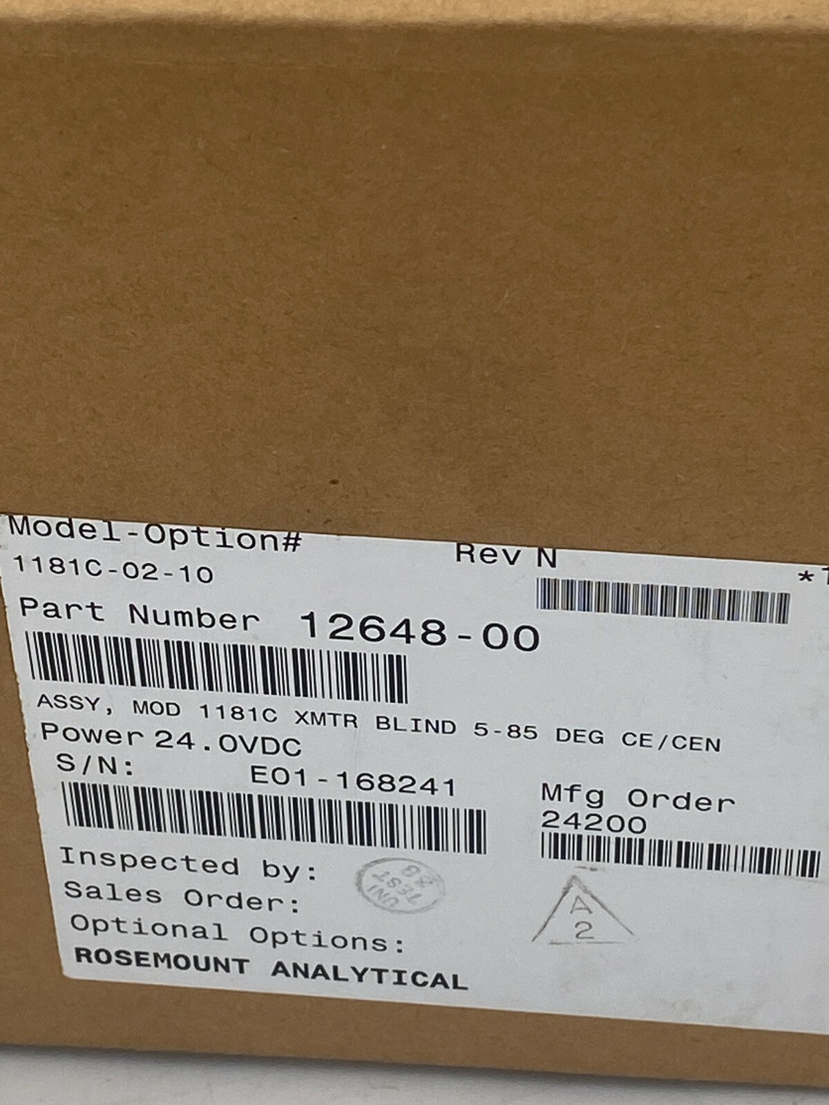Rosemount Emerson 1181C 2 wire Conductivity Transmitter 1181 - KLR Automation
