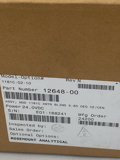 Rosemount Emerson 1181C 2 wire Conductivity Transmitter 1181 - KLR Automation