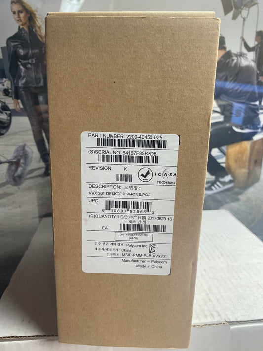 Polycom VVX 201 2-Line IP Phone (2200-40450-025)  POE REV K
