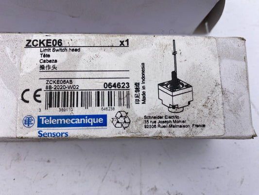 2pc x TELEMECANIQUE ZCKE06 ZCKE06AB 8B - 2020 - W02 064623 LIMIT SWITCH HEAD - KLR Automation