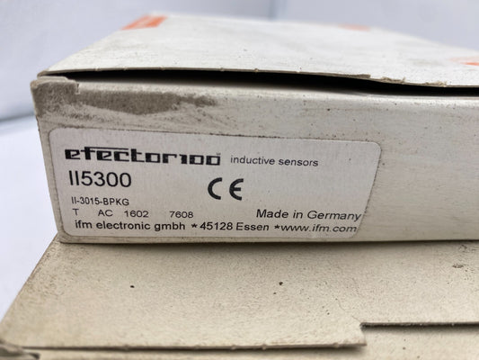 1pc x IFM ELECTRONIC II5300 II - 3015 - BPKG INDUCTIVE SENSORS - KLR Automation