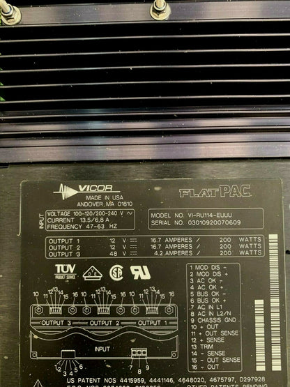 Power supply  110/220v  600W Avicenia Avilinks with Vicor VI-RU114-EUUU FlatPac