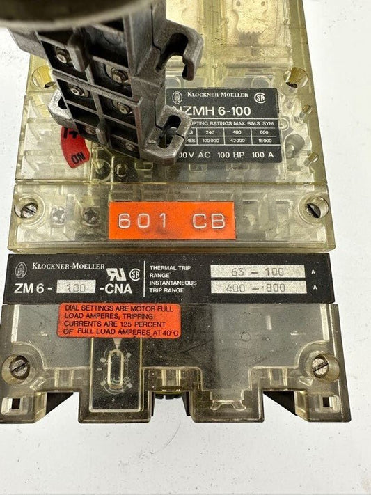 1pc x KLOCKNER - MOELLER ZM6 - 100 - CNA NZMH 6 - 100 - KLR Automation