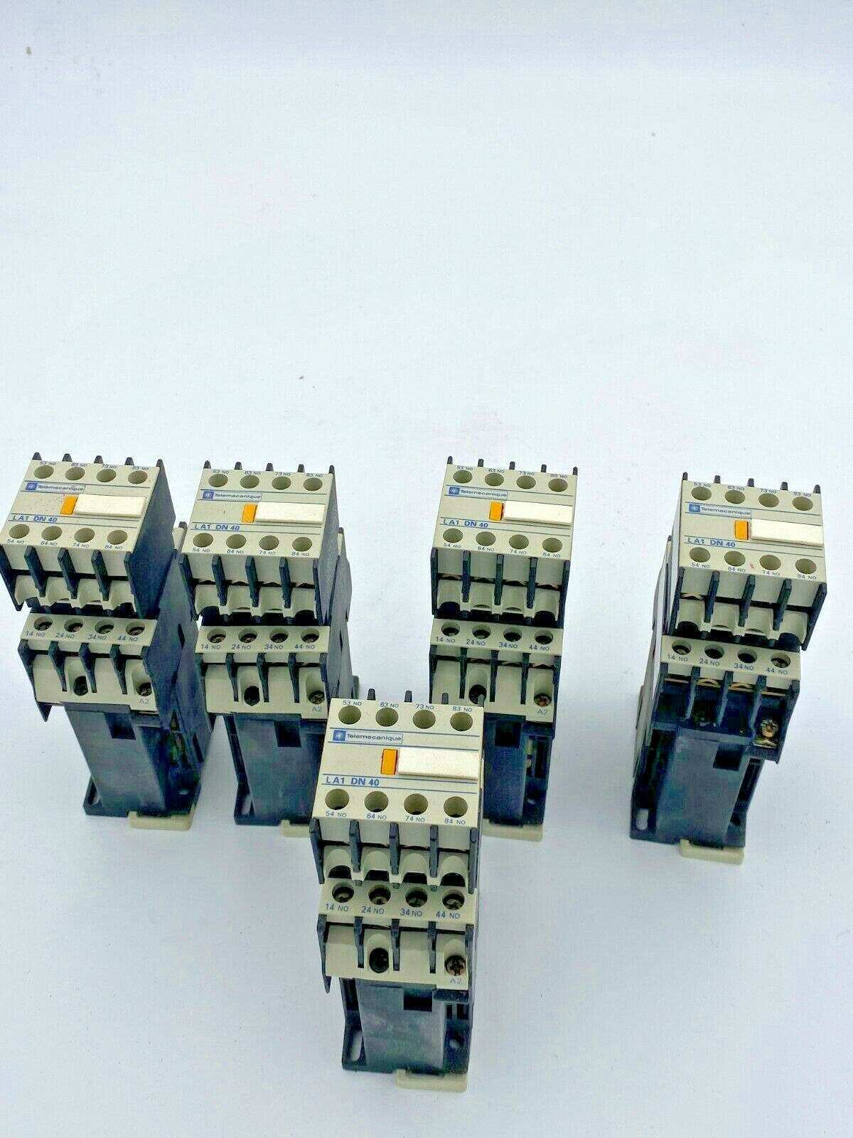 5pc x. Telemecanique, LA1 DN40, Contact Block Schneider Auxiliary Contactor