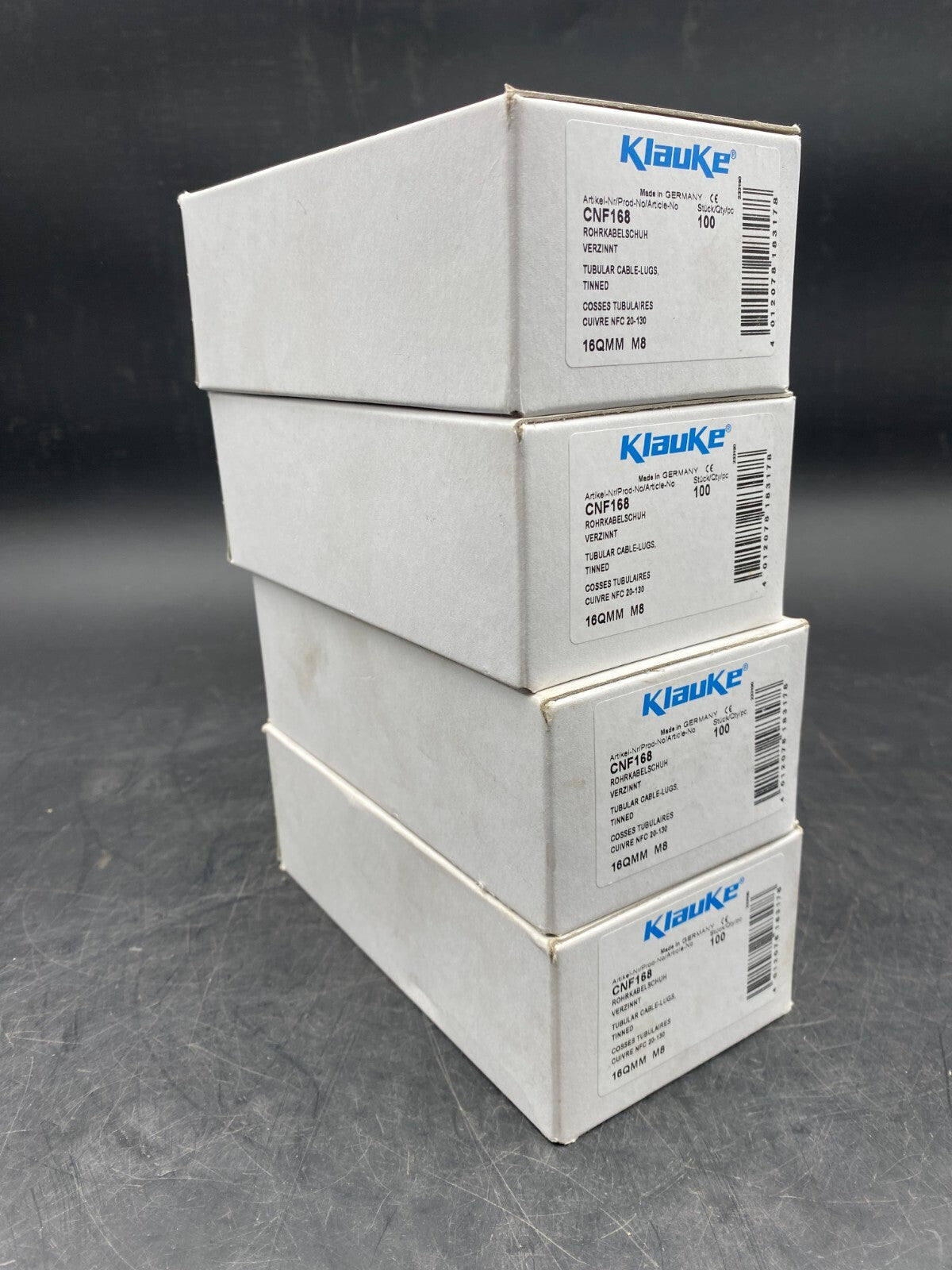 1 pc x KLAUKE CNF168 TUBULAR CABLE LUGS 16QMM M8 BOX OF 100 - KLR Automation