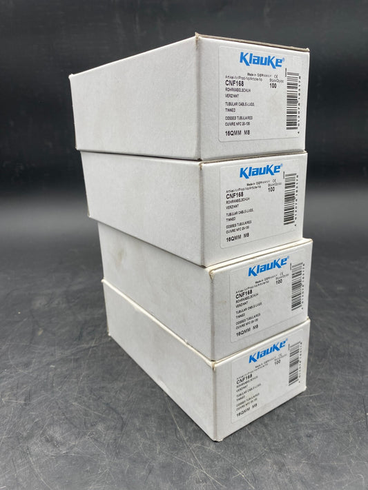 1 pc x KLAUKE CNF168 TUBULAR CABLE LUGS 16QMM M8 BOX OF 100 - KLR Automation