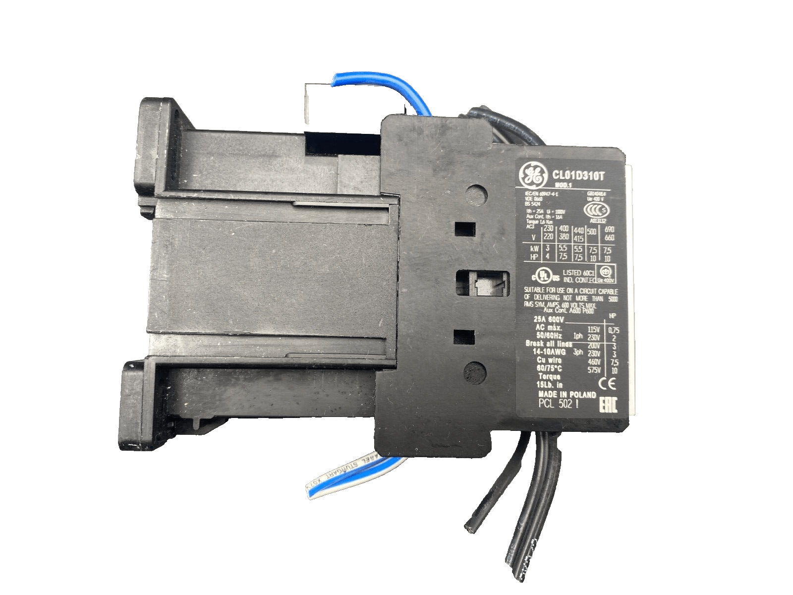 GENERAL ELECTRIC CL02D310T x2pc + CL01D310T CONTACTOR x4pc - KLR Automation