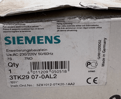SIEMENS 3TK29 07 - 0AL2 x1 - KLR Automation