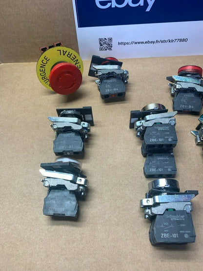 Lot de 21 pc x Telemecanique Contact Block ZBE ZBV ....  Clamp  Switch 