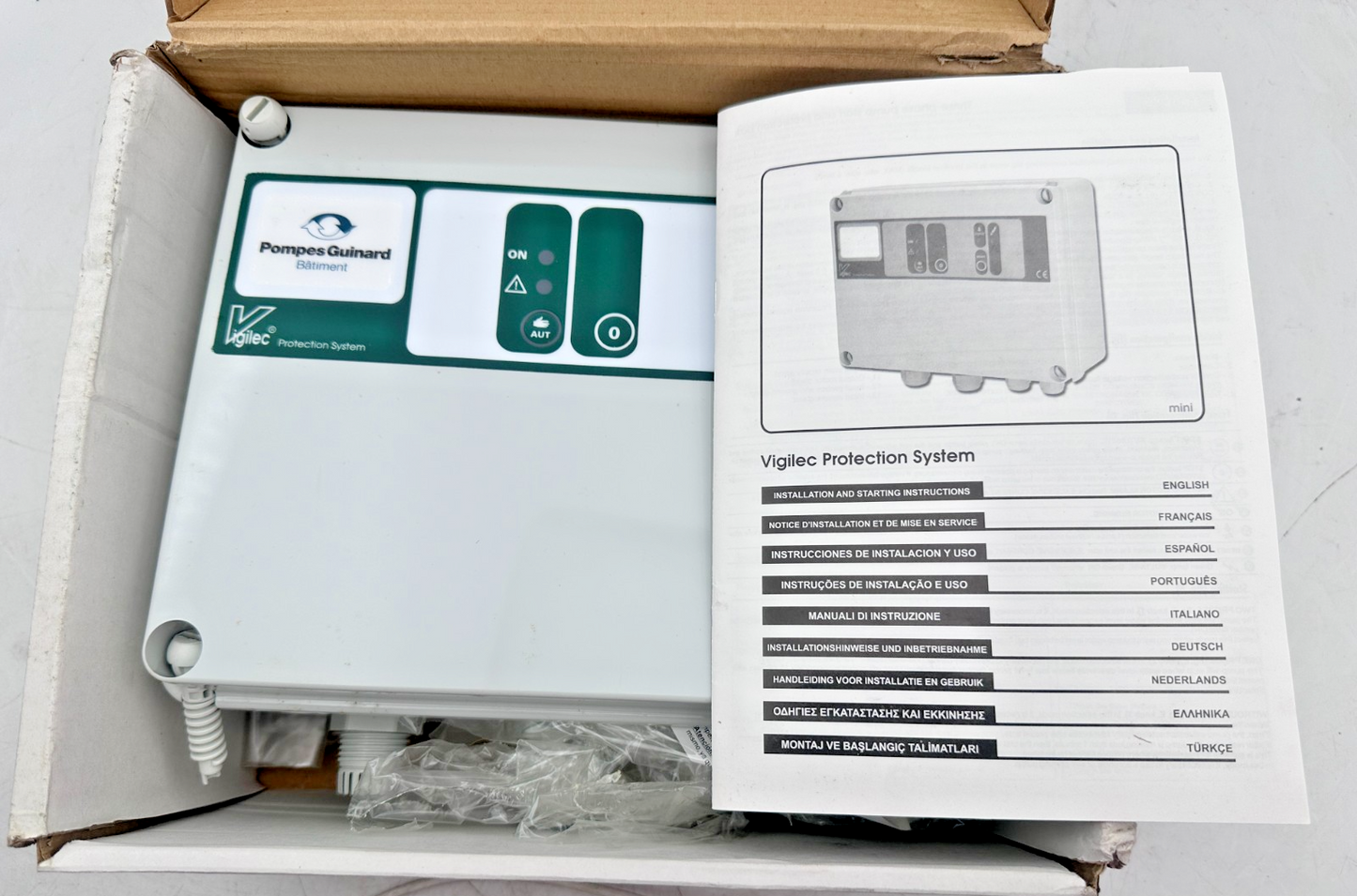 POMPES GUINARD AE01210 VIGILEC COFFRET COMPACT 13.30 1 POMPE 12A 230/400V