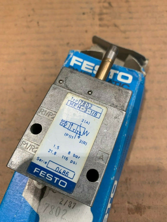 1 pc X NEW FESTO 7802 Modèle Mfh - 3–1/8 Électrovanne - KLR Automation