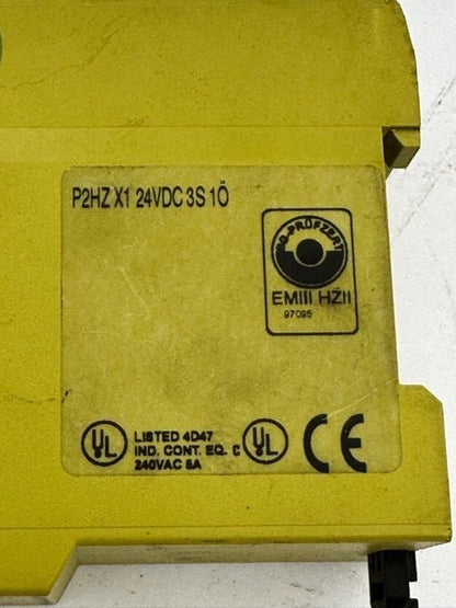 1pc x PILZ P2HZ X1 SAFETY RELAY 24VDC 3S 10 - KLR Automation