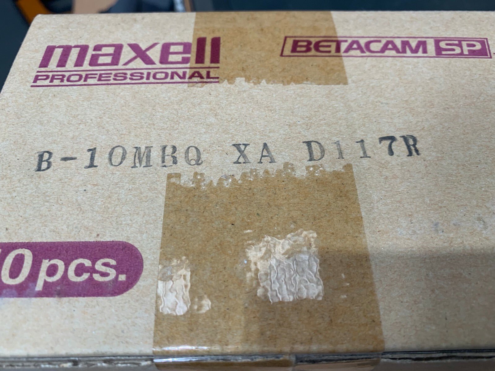 10 pc X Maxell B - 10M MBQ Betacam SP 12 min. small - KLR Automation