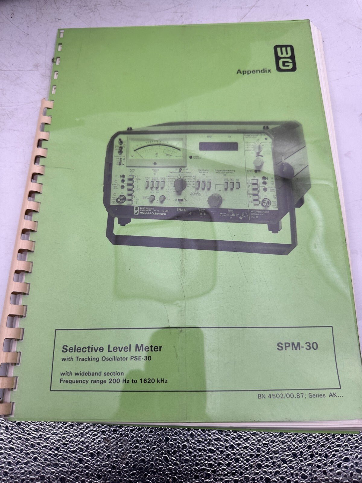 WANDEL & GOLTERMANN SPM - 30 BN 4502/01 LEVEL METER 200 Hz - 1.62 MHz - KLR Automation