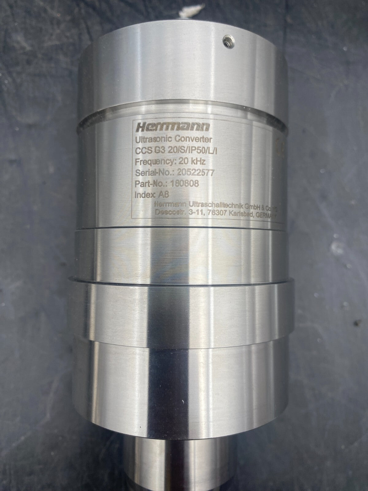 HERRMANN SONOTRODE 4 010 839 1:2.5 + 213 982 1:2.5 + 180808 ULTRASONIC CONV. NEW - KLR Automation