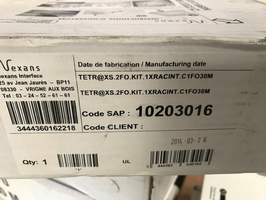 Nexans tetr@xs 2FO.Kit.1XRACINT.CF1O30M 1FO 30M 10203016 - KLR Automation