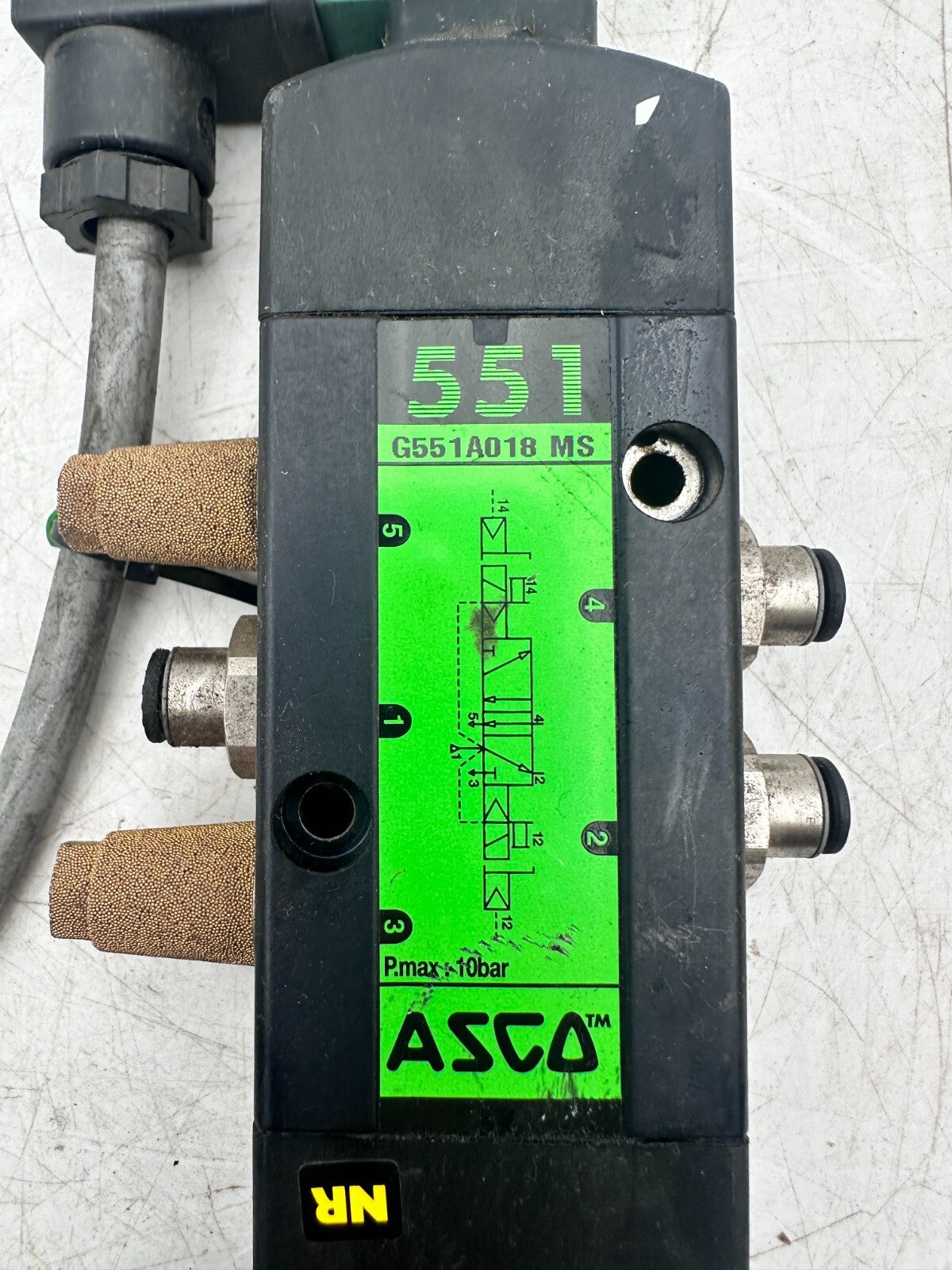 ASCO 551 G551A018MS SOLEINOID VALVE 5/2
