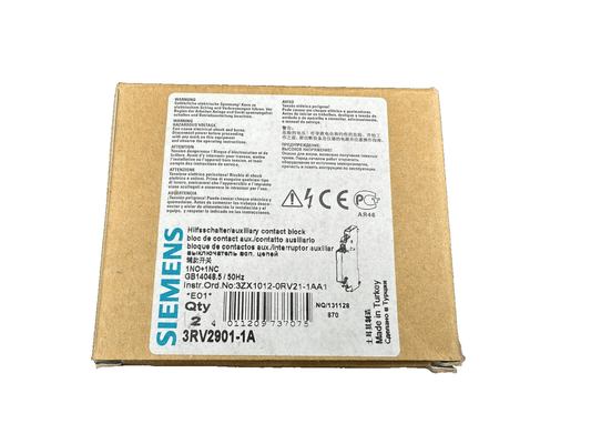 SIEMENS 3RV2901 - 1A BLOC DE CONTACT AUXILIAIRE - KLR Automation