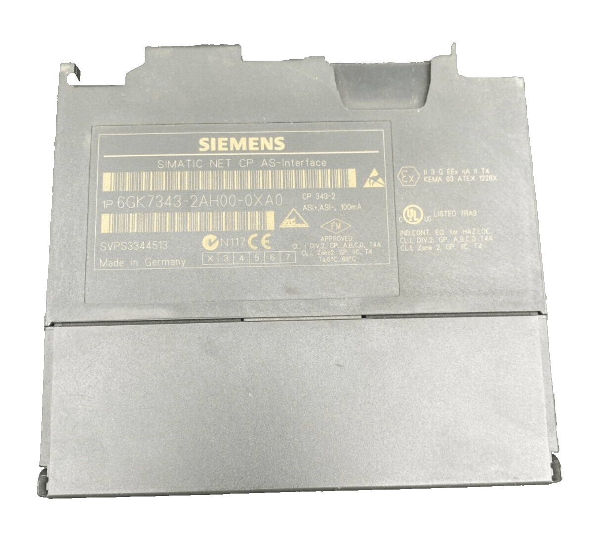 SIEMENS 6GK7343 - 2AH00 - 0XA0 CP 343 - 2 SIMATIC NET CP AS_INTERFACE - KLR Automation