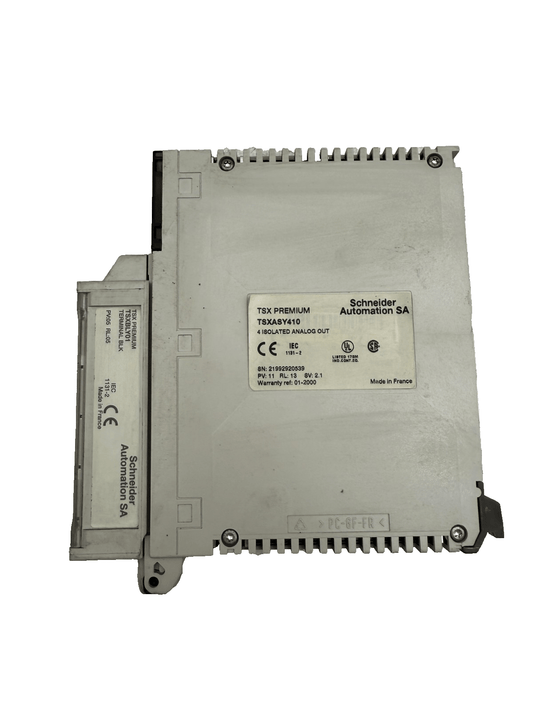 SCHNEIDER ELECTRIC TSXASY410 4 ISOLATED ANALOG OUT + TSXBLY01 TERMINAL BLK - KLR Automation