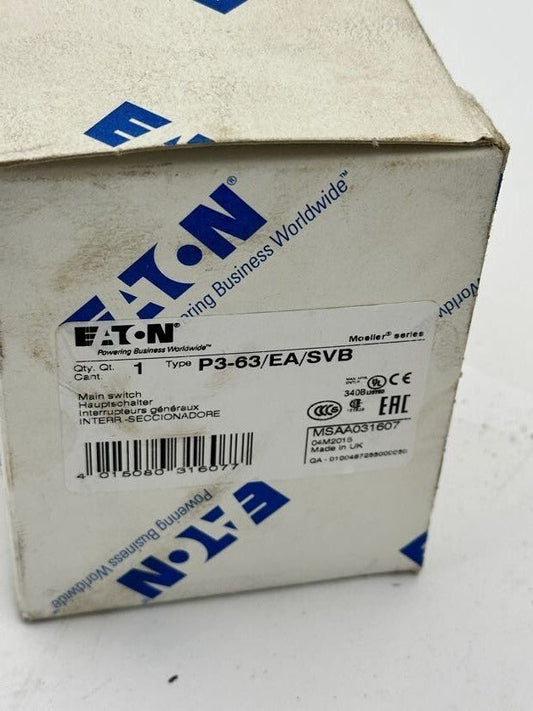 1pc x EATON MAIN SWITCH P3 - 63/EA/SVB 02/15 IL03802002Z - KLR Automation