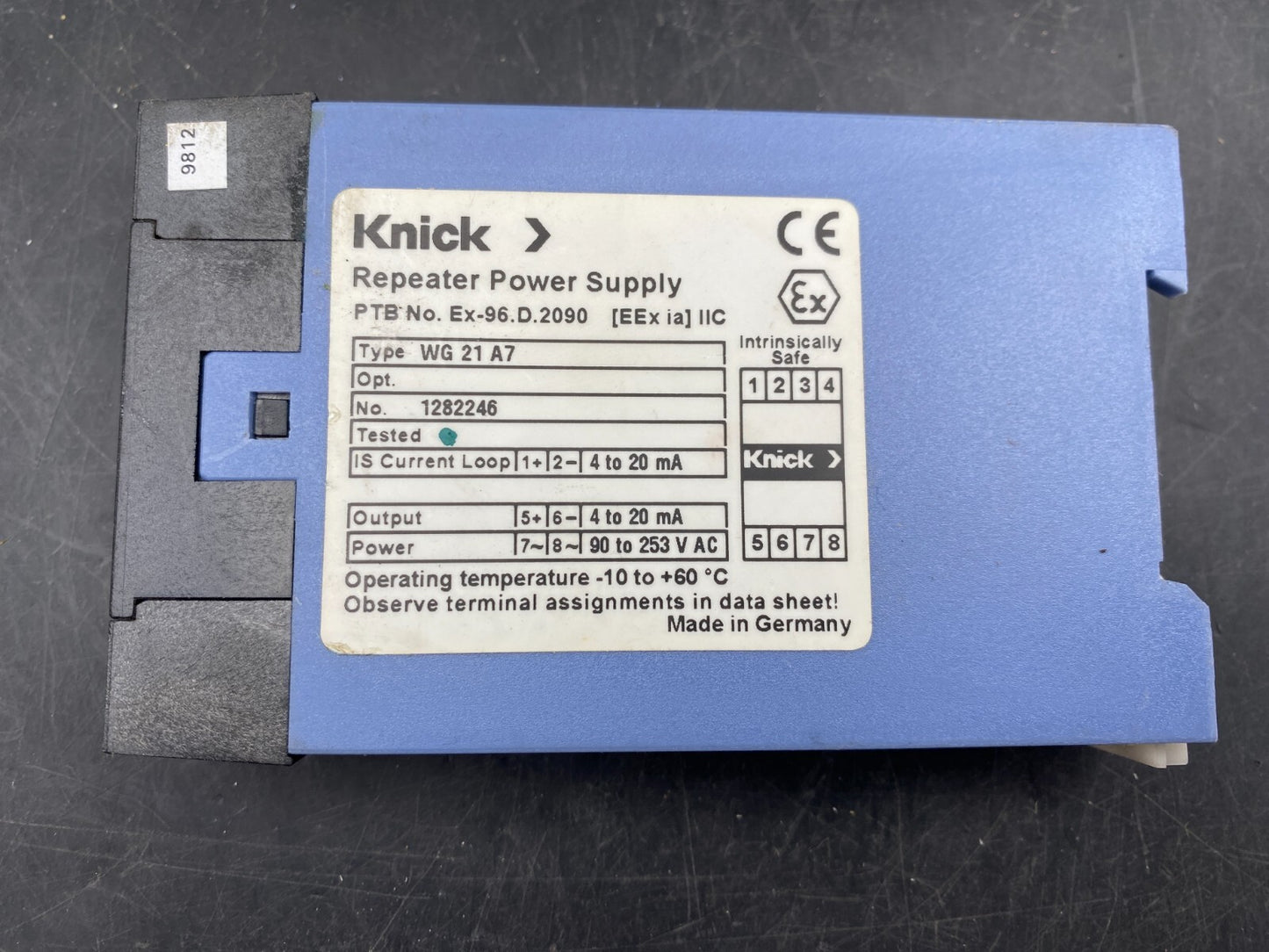 LOT OF 2 KNICK WG21A7 REPEATER POWER SUPPLY