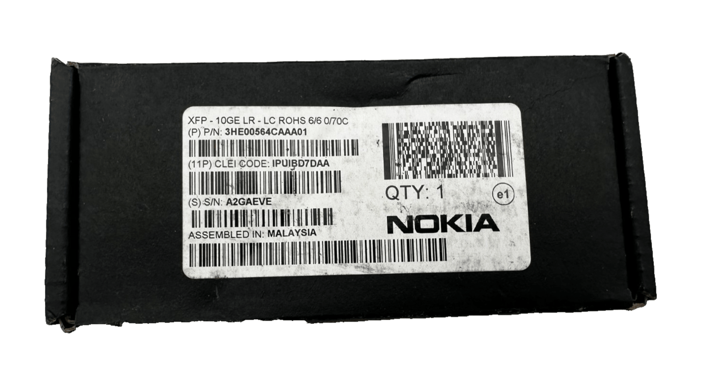 NOKIA XFP - 10GE LR - LC ROHS 6/6 0/70C 3HE00564CAAA01 EMETTEUR RECEPTEUR x1pc - KLR Automation