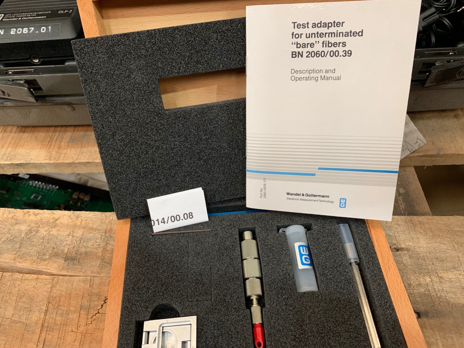 WG OLS-23 Optical Power Source meter OLP-2 + BN 2060/00.39 Bare Fiber 2092/11 *