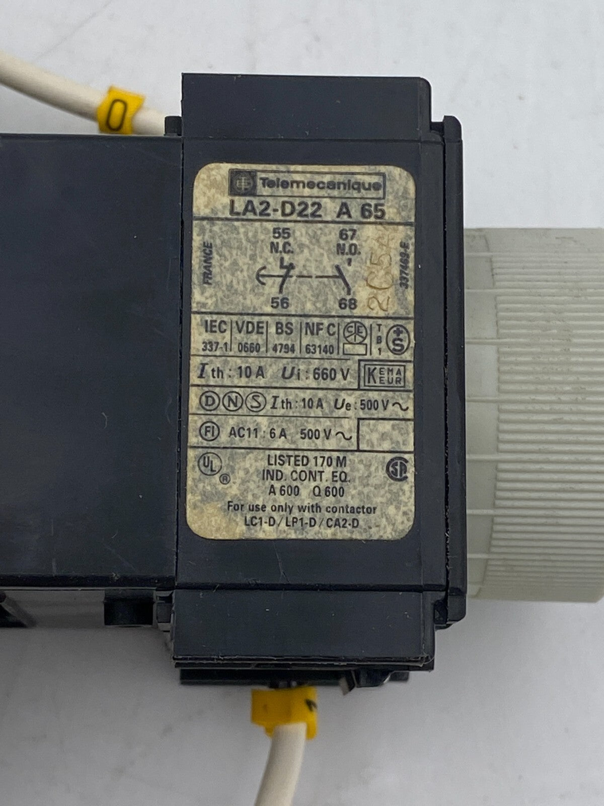 2pc x SCHNEIDER ELECTRIC TELEMECANIQUE LP1 - D123.A 65 - KLR Automation