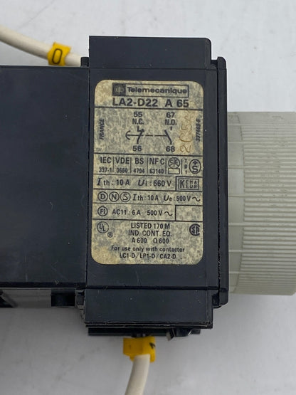 2pc x SCHNEIDER ELECTRIC TELEMECANIQUE LP1 - D123.A 65 - KLR Automation